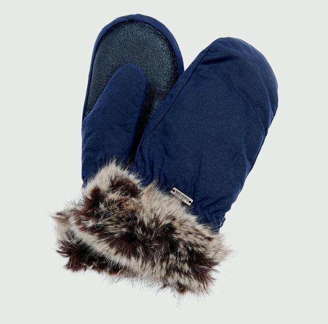 L20 Wax With Fur Trim Mitten