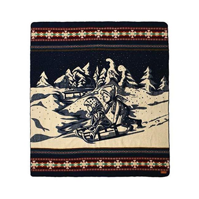 Sledding Kids Twin Blanket