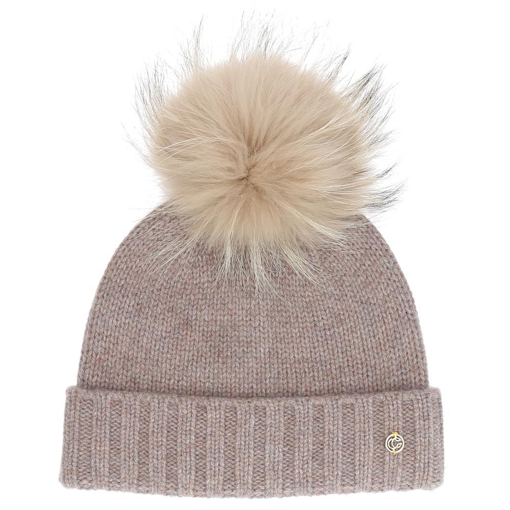 Casual-Chic Cashmere Beanie with Pompom for Women