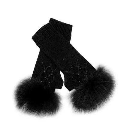 L22 Crystal  Fingerless  Glove
