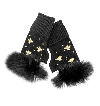 L23 Bees Fingerless Gloves