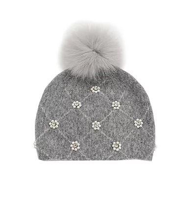 L23 Knit Hat W Flower