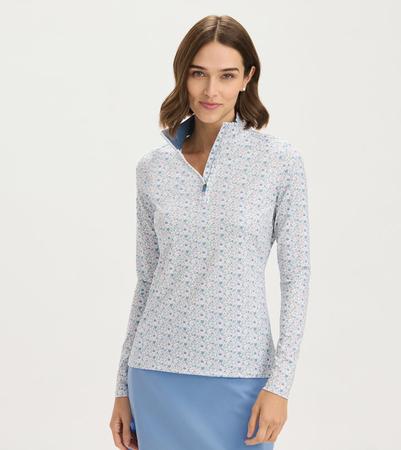 L25 Mini Floral Print 1/4 Zip
